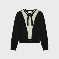 BTS 뷔 様 着用 Celine セリーヌ 23fw ボー デザインテープ カラーブロック カーディガンのサムネイル