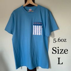 포켓 티셔츠 반소매 L 사이즈 색소폰 블루