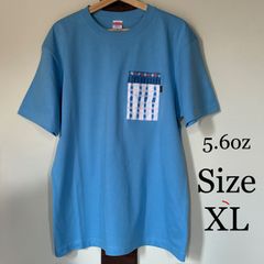 포켓 티셔츠 반소매 XL 사이즈 색소폰 블루