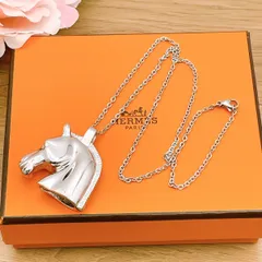 ◇エルメス◇新品仕上済 HERMES シュバル ホース ホースヘッド チャーム ネックレス ペンダント ブランド 36.64gのサムネイル