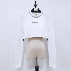 ミュウミュウ クリスタル クロップド Tシャツのサムネイル