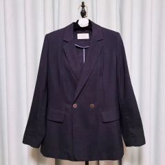 イエナウール100%オーバーサイズダブルブレストジャケット ネイビー