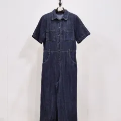 グローブ grove 半袖 ワイド デニム オールインワンのサムネイル