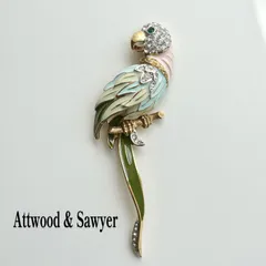 Attwood & Sawyer  A&S ヴィンテージ オウム 鳥 ブローチのサムネイル