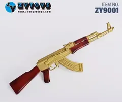 ● 1/6スケール GIジョーミニチュアフュギュア専用 ZYTOYS ZY9001 1/6 AK47 金色版 可動 限定入庫！のサムネイル