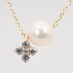 美品 ツツミ K10 フラワー パール ネックレス /25-3161のサムネイル