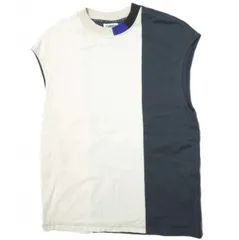 COOHEM コーヘン 日本製 STRIPE RIB KNIT COMBI T-SHIRT ストライプリブニットコンビTシャツ 11-232-030 M IVORY/NAVY ノースリーブ トップス g14460のサムネイル