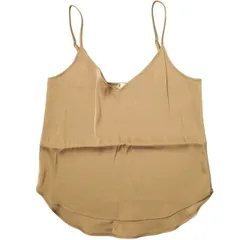新品 ELIN エリン 日本製 double satin camisole ダブルサテンキャミソール 11701-42-1112 38 TAN ノースリーブ タンクトップ トップス g12586のサムネイル