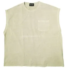 新品 Danke Schon ダンケシェーン WEB&DEPOT限定 活性染ポケット ノースリーブTシャツ UNSSSDK06 L ベージュ ダメージ加工 バックロゴ刺繍 トップス g22464のサムネイル