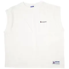 新品 Danke Schon ダンケシェーン 25SS WEB&DEPOT限定 16OE NOSLEEVES LOGO TEE ロゴ刺繍 ノースリーブTシャツ UNS25013 M ホワイト トップス g22467のサムネイル