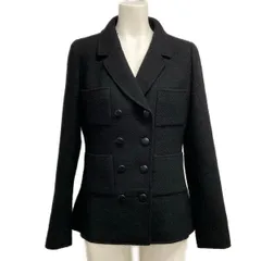 CHANEL(シャネル) ジャケット サイズ38 M レディース - P06229 黒 長袖/ダブル/秋/冬 ウールのサムネイル
