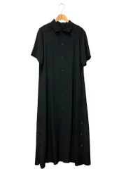 ヨウジヤマモト TA/PE CREPE DE CHINE B/COLLAR GUSSET LONG D ND-D51-500 ワンピース 1 ブラック ITKU42QR6GW0のサムネイル