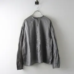 ヴェリテクール Veritecoeur VC-2114 2wayブラウス F＼グレー コットン 製品染め シャツ 前後着【2400015068800】のサムネイル