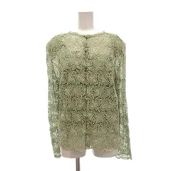 ハーディエイミス HARDY AMIES ジャケット 13 緑 グリーン 白 ホワイト ゴールドカラー 総レース 長袖 ボタン留め /SX ■ECF007のサムネイル