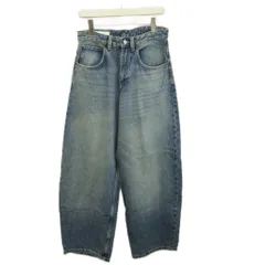 ザラ ZARA バギーパンツ バルーンフィットデニムパンツ 29 インディゴブルー ウォッシュ加工 バギー ワイド /SH ■GY19のサムネイル