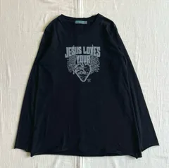 極希少　archive　NEIGHBORHOOD　ネイバーフッド　♡　ハートロゴ　心臓グラフィック　両面ロゴプリント　切りっぱなし加工　ロングスリーブTシャツ　コンパクト　タイト　ブラック　small　JESUS LOVES YOUR logo L/S teeのサムネイル