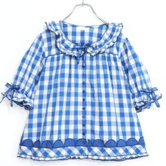 スギハラ様ご希望 ピンクハウス水色ギンガムブラウス - メルカリ