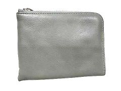 【中古】【美品】kawa-kawa mini wallet カワカワ ミニ財布 L字財布 グレー 本革_S26_セルモアから出品_s-1118-r26のサムネイル