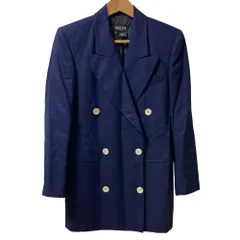 美品 GUCCI グッチ トムフォード期 ピークドラペル ダブルブレスト テーラードジャケット サイズ38 ネイビー レディース 古着 中古 USEDのサムネイル