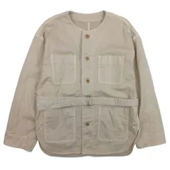 美品 MACPHEE マカフィー 20ss コットンブロークンツイル ノーカラーカバーオール ワークジャケット ブルゾン 36 ベージュ レディース 古着 中古 USEDのサムネイル