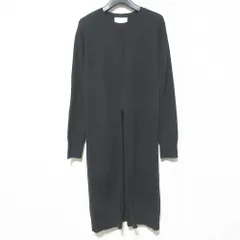 美品 CLANE クラネ フロントスリット ニットワンピース ブラック レディース 古着 中古 USEDのサムネイル