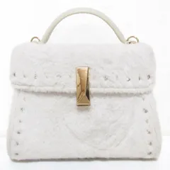 美品 23AW CELFORD セルフォード ビジュースタッズファーポシェット ショルダーバッグ CWGB235540 ホワイトグレー レディース 古着 中古 USEDのサムネイル