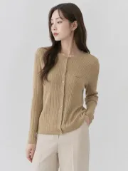 DAKS 닥스 ベージュ レディース ゴージ カーディガン Lのサムネイル