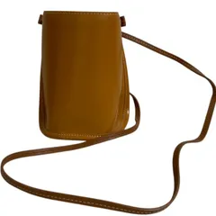美品 PIENI ピエニ レザー ミニショルダーバッグ ポシェット キャメル レディース 古着 中古 USEDのサムネイル