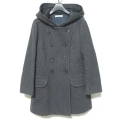 美品 PRADA プラダ ウールカルゼ フーデッドコート  サイズ38 グレー レディース 古着 中古 USEDのサムネイル