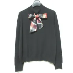 未使用 BLUE LABEL CRESTBRIDGE ブルーレーベルクレストブリッジ ウールアクリルブレンドスカーフニット 55N23657 サイズ38 ブラック レディース 古着 中古 USEDのサムネイル