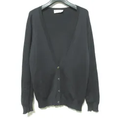 美品 BALENCIAGA バレンシアガ Vネック シルクニットカーディガン 437906 T2082 サイズ36 ブラック レディース 古着 中古 USEDのサムネイル