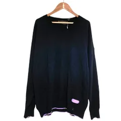 新品同様 23AW Dsquared2 ディースクエアード ダメージ加工 Vネック ニットセーター S75HA1225 サイズS ブラック メンズ 古着 中古 USEDのサムネイル