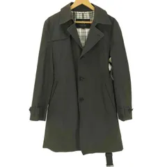 バーバリーブラックレーベル BURBERRY BLACK LABEL 裏地ノバチェック ガンフラップ付き ブラック バルマカーン ステンカラー コート メンズ 表記無 のサムネイル