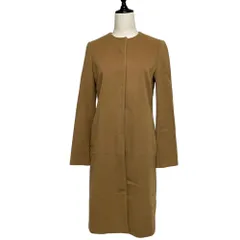 良品 DOLCE&GABBANA ドルチェアンドガッバーナ ノーカラーコート 40 キャメル レディース 古着 中古 USEDのサムネイル