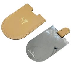 DELVAUX　デルヴォー　ミラー　鏡　イニシャル　M　レザー　手鏡　ハンドミラー　小物　アクセサリー　チャーム　ケース　ブランド　ハイブランド　5244