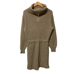 未使用 Herlipto ハーリップトゥ Half Zip Knit Mini Dress ハーフジップ ニット ワンピース 1234205099 サイズM モカ レディース 古着 中古 USEDのサムネイル