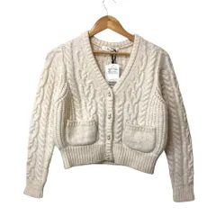未使用 Herlipto ハーリップトゥ Double Bow Cable Knit Cardigan クロップド ニットカーディガン 1224206061 サイズM オフホワイト レディース 古着 中古 USEDのサムネイル