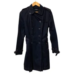 良品 Paul Smith BLACK ポールスミスブラック ピンクステッチ トレンチコート サイズ42 チャコール レディース 古着 中古 USEDのサムネイル