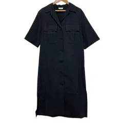 美品 DRIES VAN NOTEN ドリスヴァンノッテン ワークシャツワンピース サイズ34 ダークネイビー レディース 古着 中古 USEDのサムネイル