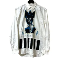 美品 COMME des GARCONS SHIRT コムデギャルソンシャツ ロングスリーブ バスキアシャツ XSサイズ ホワイト メンズ 古着 中古 USEDのサムネイル