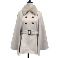 美品 25AW LILY BROWN リリーブラウン ファー付き3WAYケープコート LWFC255114 サイズF アイボリー レディース 古着 中古 USEDのサムネイル