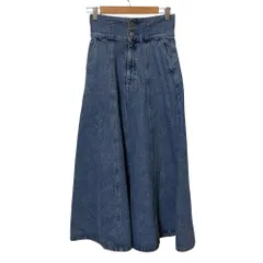 美品 24SS atelier SOMETHING アトリエサムシング TLEB DENIM SKIRT デニムスカート XS ライトインディゴブルー レディース 古着 中古 USEDのサムネイル