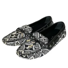 未使用 LOUIS VUITTON ルイヴィトン グロリアライン Since1854 ジャガード ドライビングシューズ ローファー 36.5 23.5cm程度 ブラック レディース 古着 中古 USEDのサムネイル