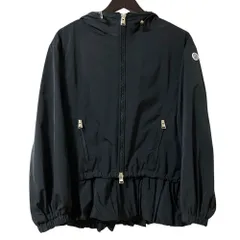 美品 BORDERS at BALCONY ボーダーズアットバルコニー ライナー付き フリル フーディー ショートブルゾン ジャケット 36 ブラック レディース 古着 中古 USEDのサムネイル