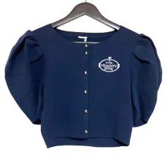 美品 26SS SNIDEL スナイデル チャコット コラボニットカーディガン SWNT261114 サイズF ネイビー レディース 古着 中古 USEDのサムネイル