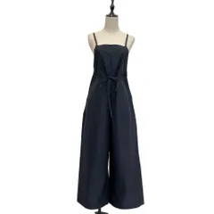 美品 DRAWER ドゥロワー コットンシルクタフタサロペットパンツ 38 ブラック レディース 古着 中古 USEDのサムネイル