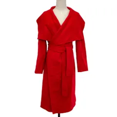 良品 MAX&Co. マックス&コー クチートアマーノ カシミヤブレンド セーラーカラー ベルベット ダブルフェイスコート 36 レッド レディース 古着 中古 USEDのサムネイル
