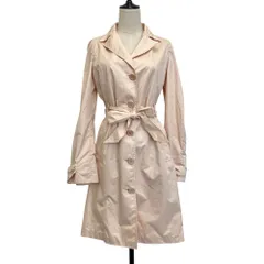 Salvatore Ferragamo サルヴァトーレフェラガモ ベルテッド ステンカラーコート 44 ピンクベージュ レディース 古着 中古 USEDのサムネイル