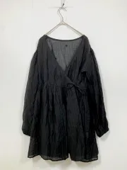 FREAK'S STORE フリークスストア ワッシャーハート刺繍 カシュクールチュニック / ミニ ワンピース sizeF/黒 ■■ レディースのサムネイル