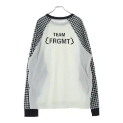 MONCLER (モンクレール) × FRAGMENT FRGMT フラグメント 千鳥柄切替 長袖 ロングスリーブ Tシャツ カットソー ホワイトのサムネイル
